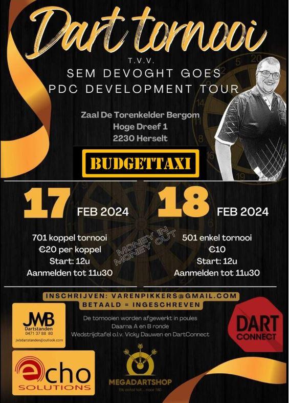 Sem Devoght goes PDC development tour Dartstornooien.be
