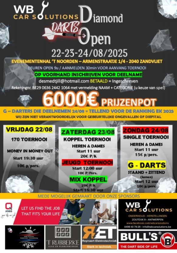 Wb car solutions diamond darts open