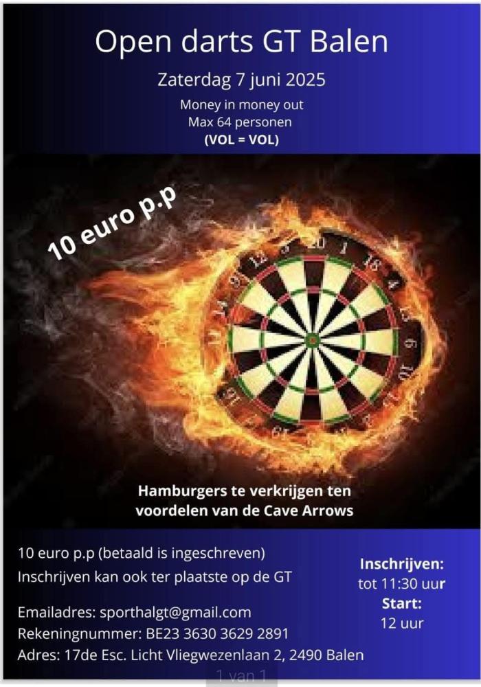 Open darts GT Balen