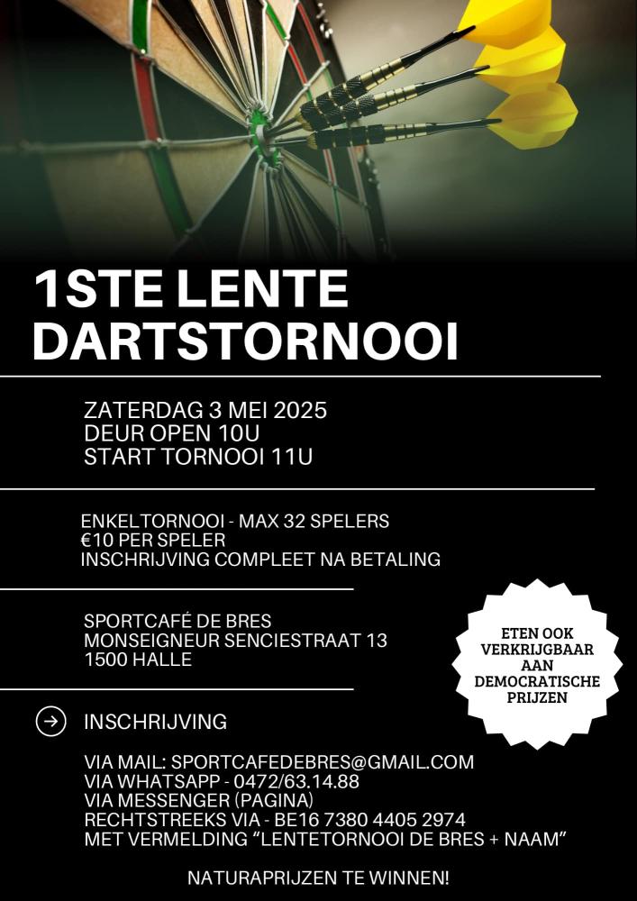 1ste lente dartstornooi