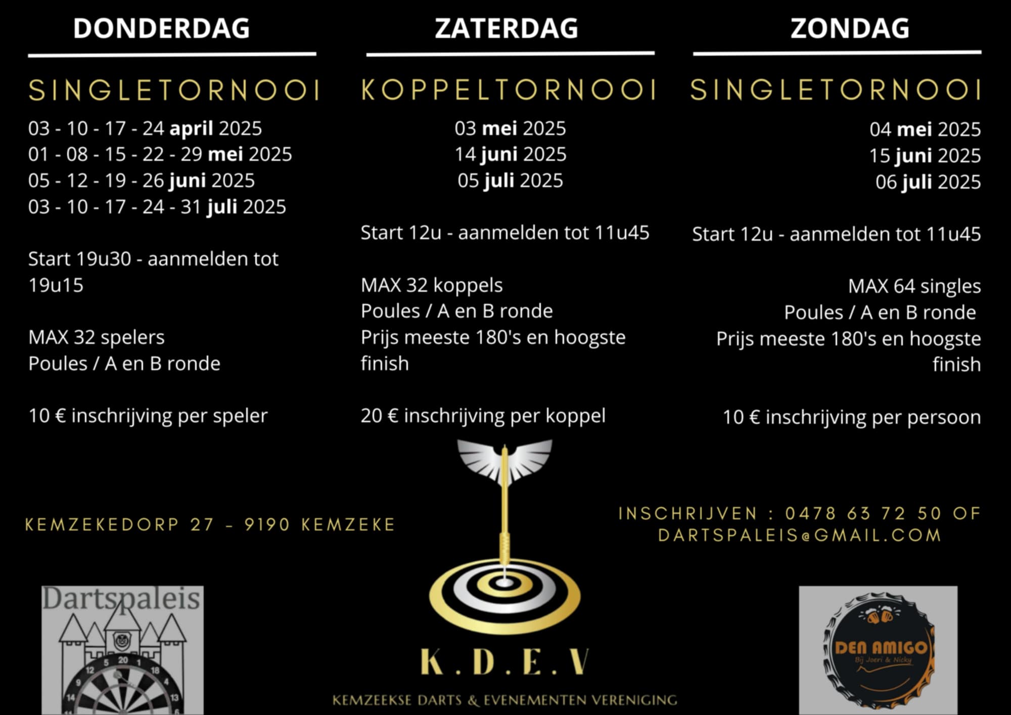 K.D.E.V single tornooi