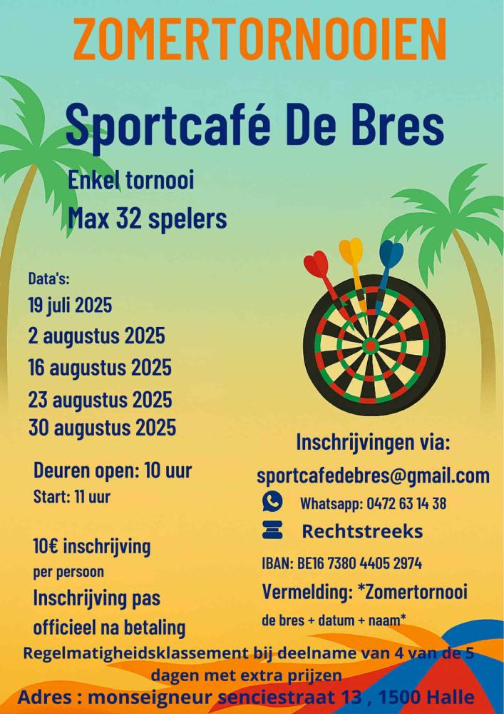 Zomertornooien Sportcafé De Bres 2025 