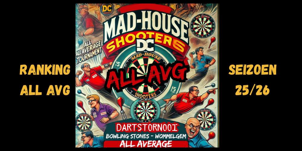 Mad-House Shooters All Avg ranking 25/26 1e editie