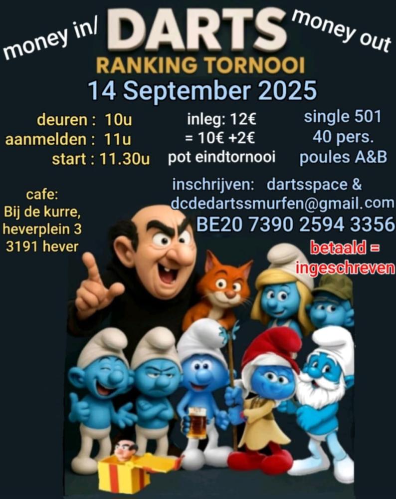 1ste Smurfen rankingtornooi