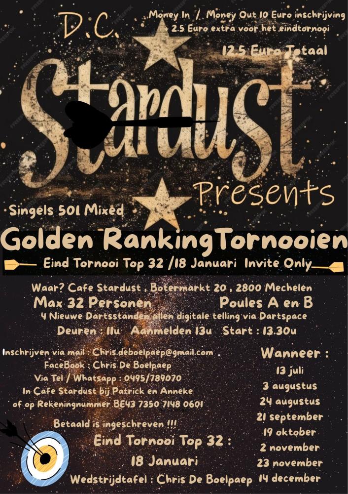Golden Ranking DC Stardust Eind Tornooi Invite only