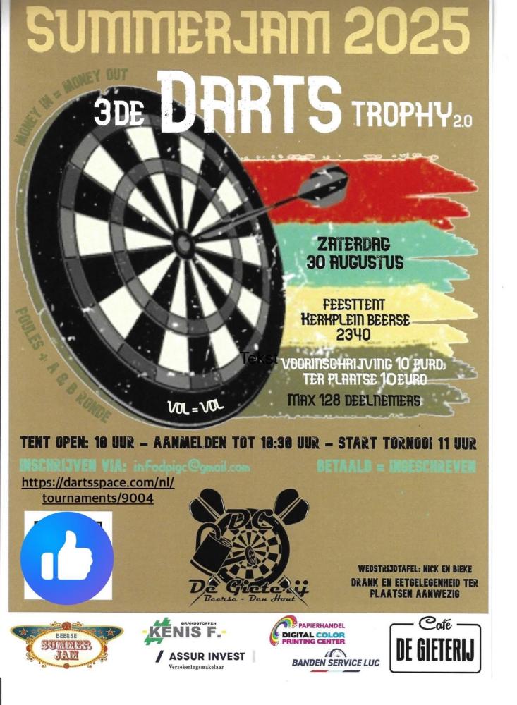 Summerjam Beerse 3de dartstrophy 2.0