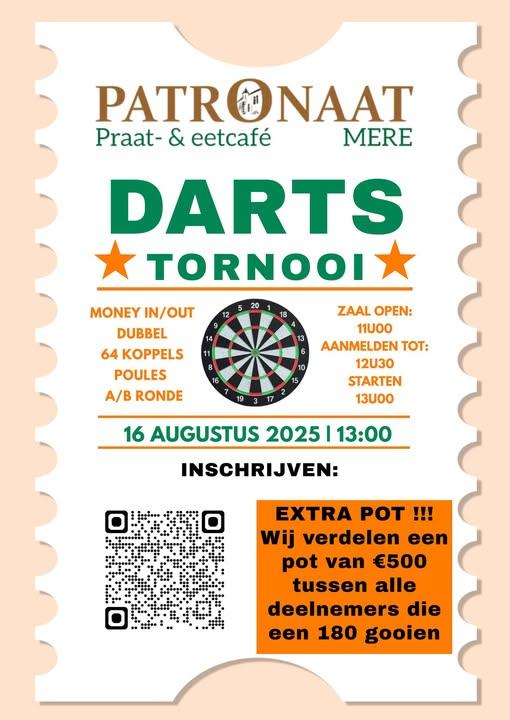 Patronaat 1e kermis dartstornooi - koppels