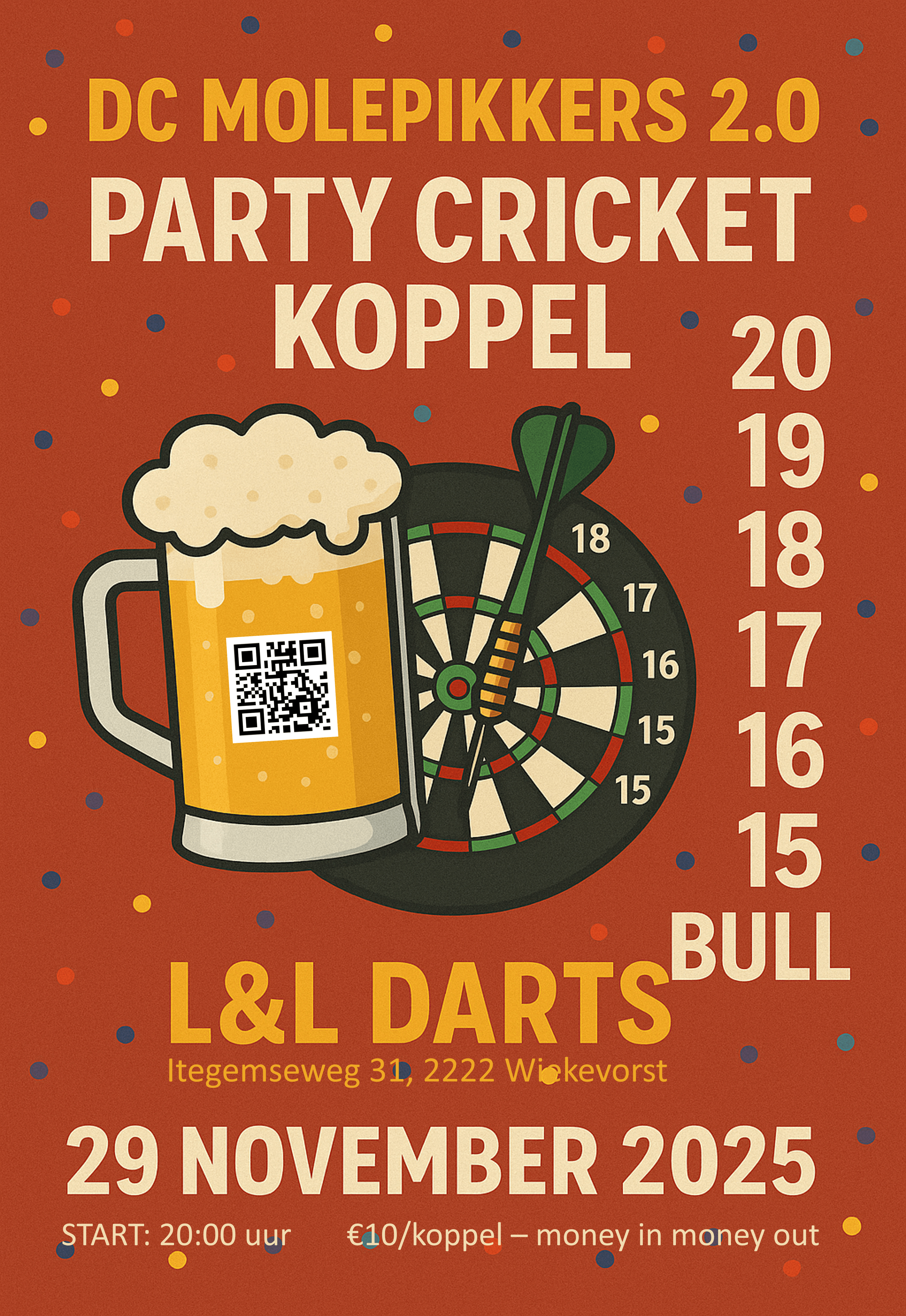 DC Molepikkers 2.0 PARTY Cricket koppel tornooi