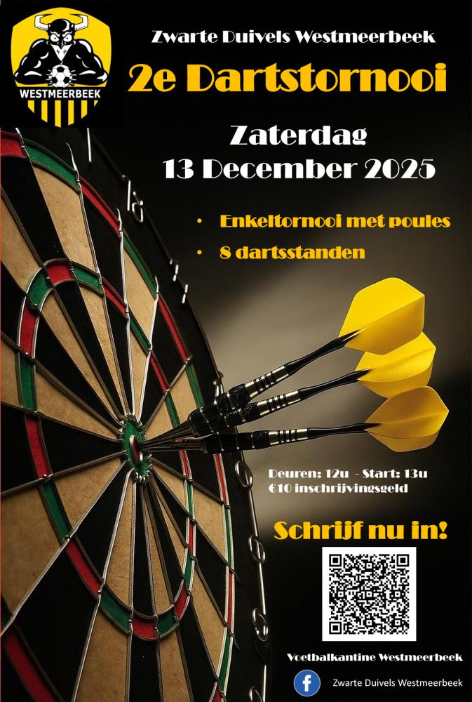 Zwarte Duivels Westmeerbeek 2e dartstornooi