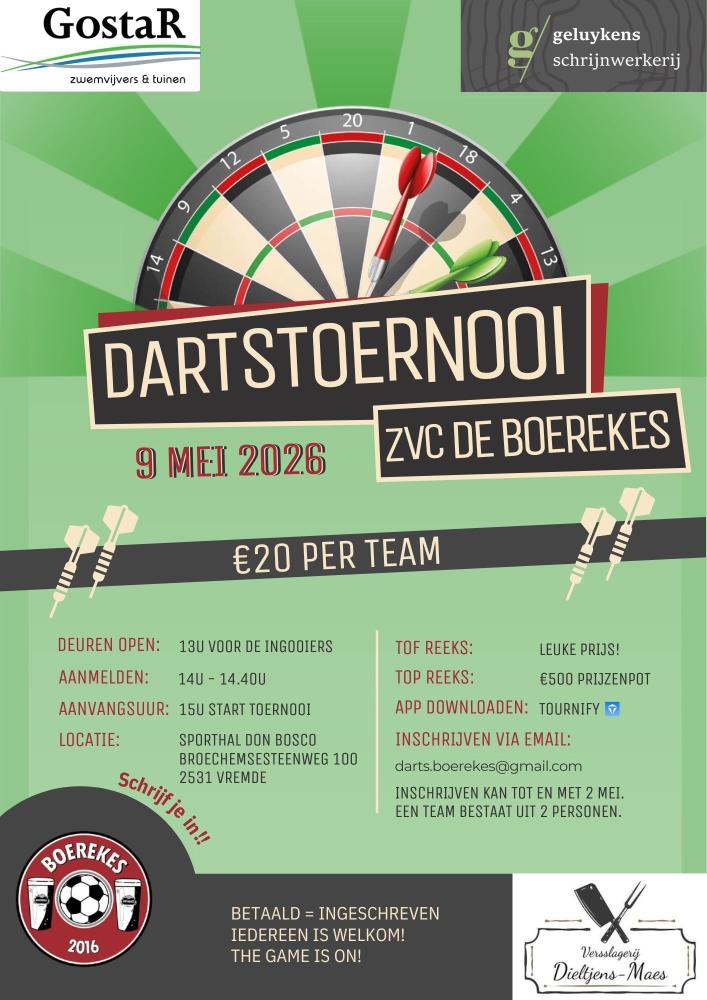 dartstoernooi ZVC De Boerekes