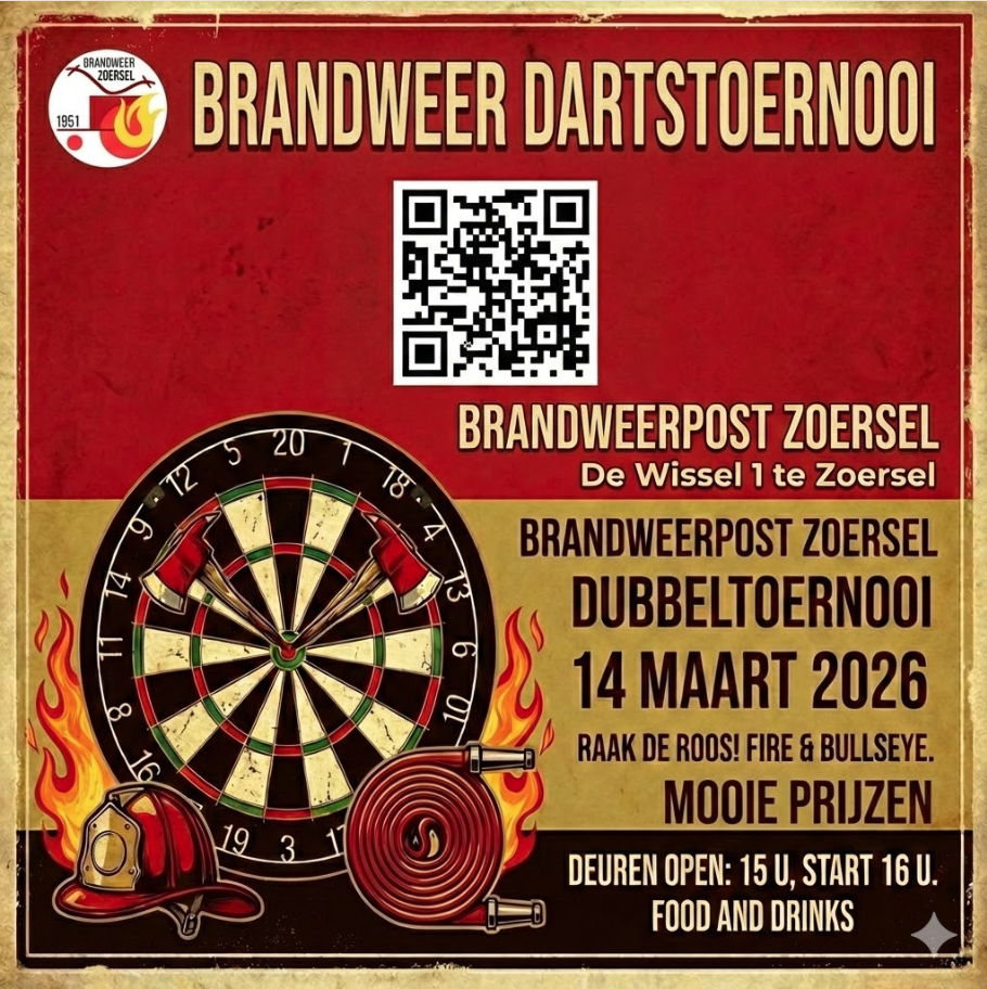Dart toernooi Brandweer Zoersel