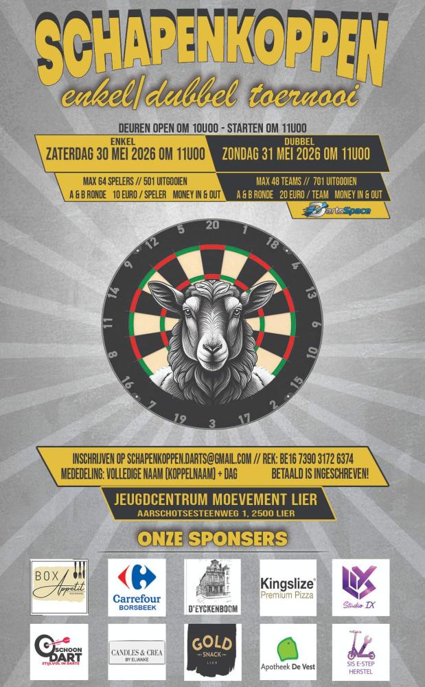 Schapenkoppen Darts enkel/dubbel