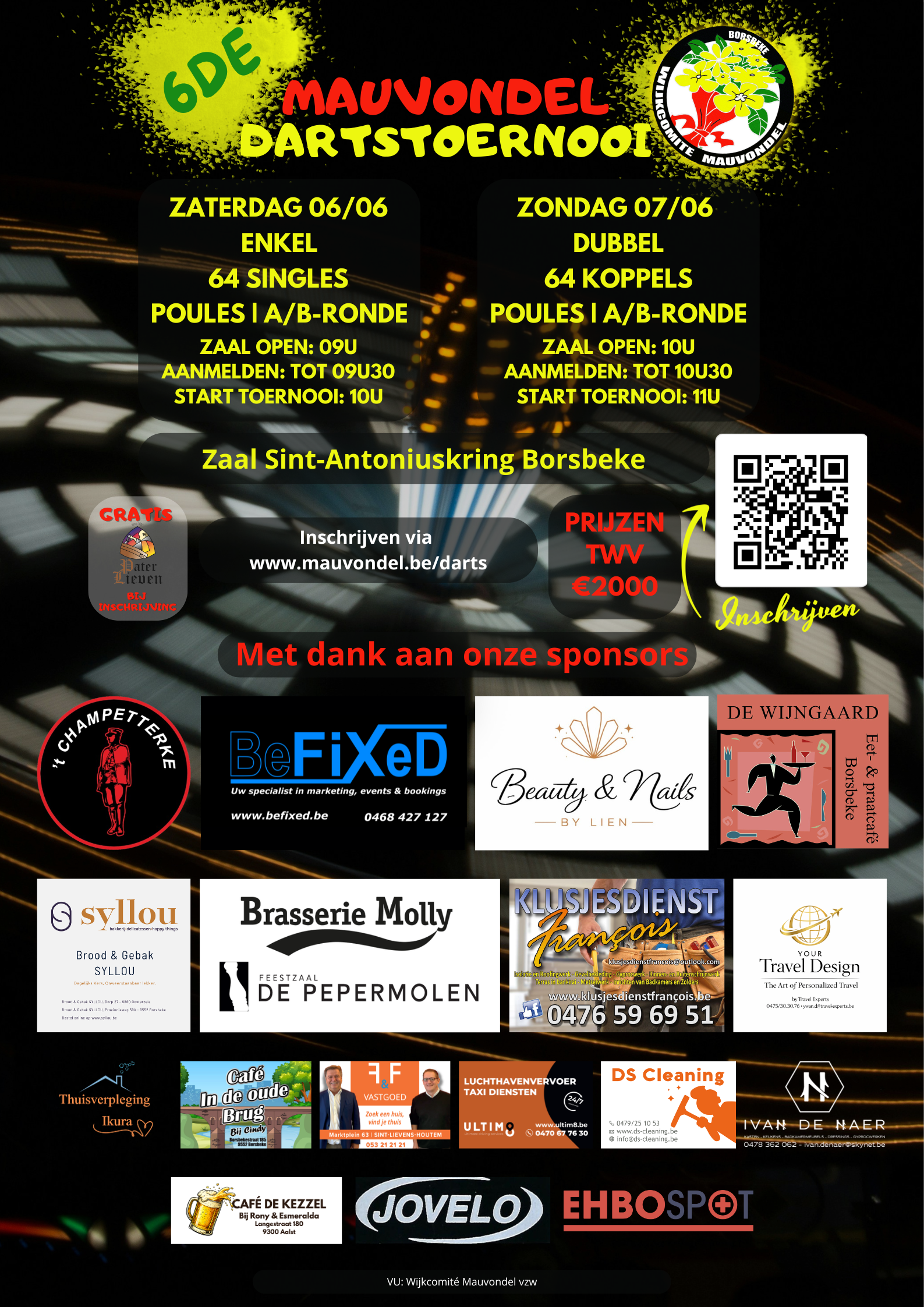 Zesde Mauvondel Dartstoernooi (Borsbeke)