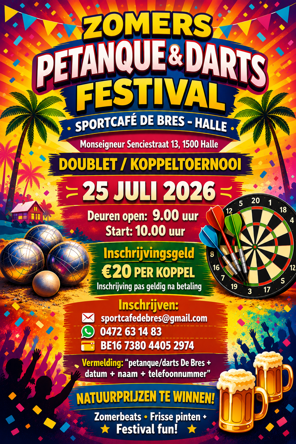 petanqye/darts tornooi sportcafe de bres