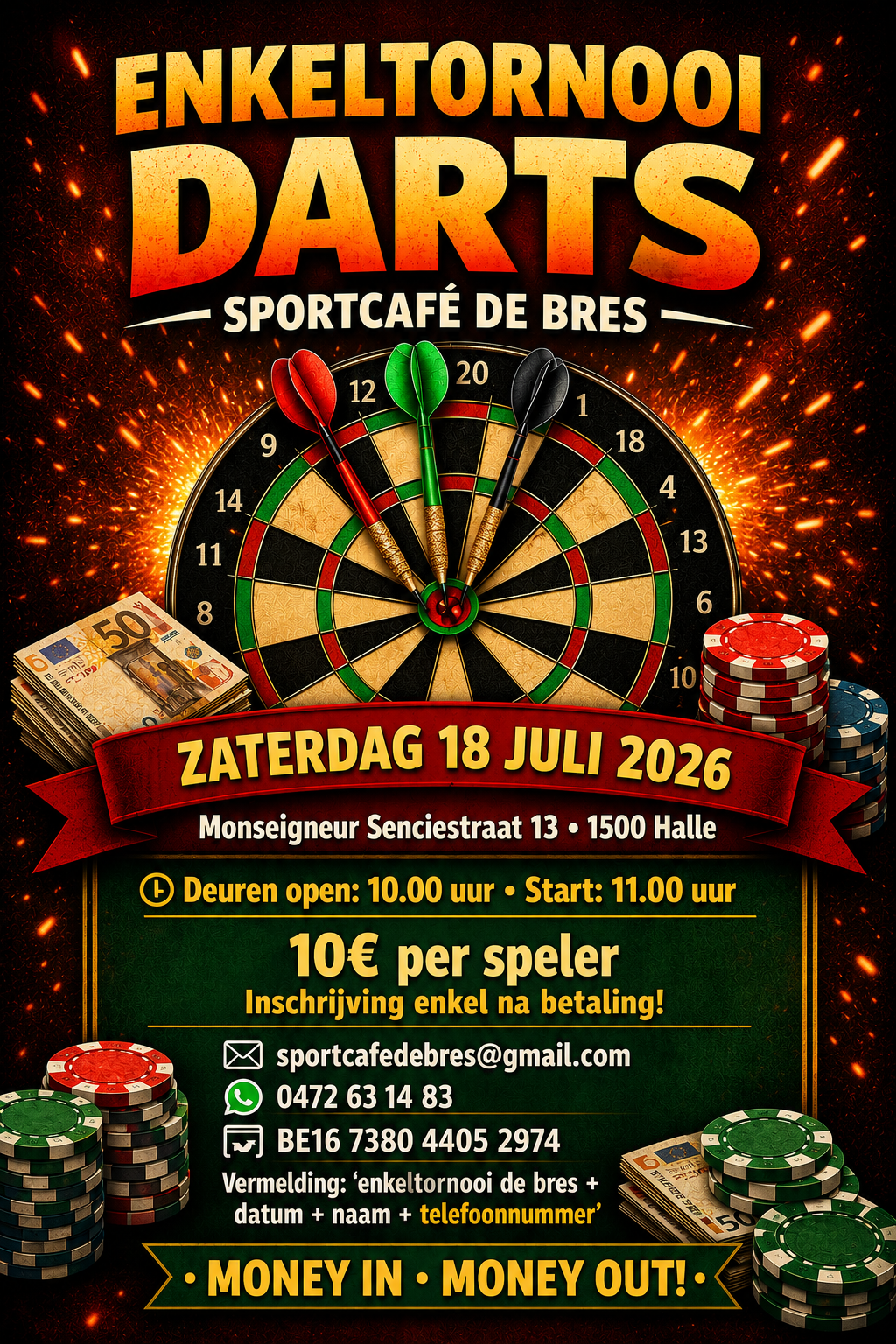 enkeltornooi sportcafe de bres