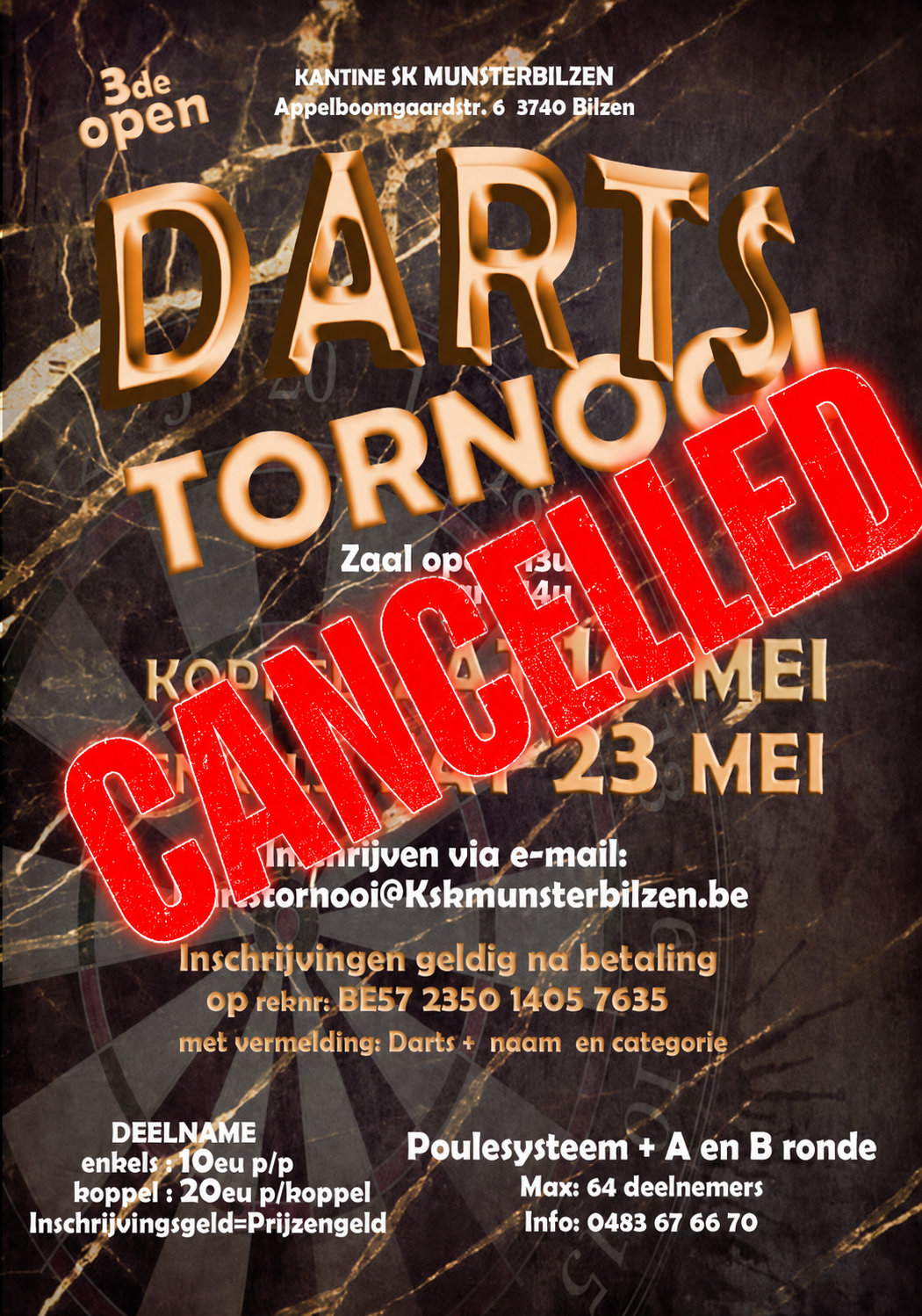 3de open darttornooi