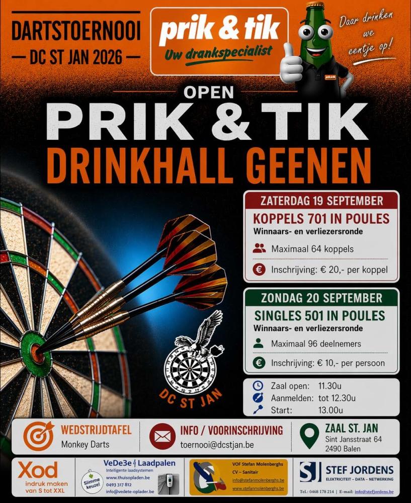 Dartstornooi DC St Jan BALEN 
