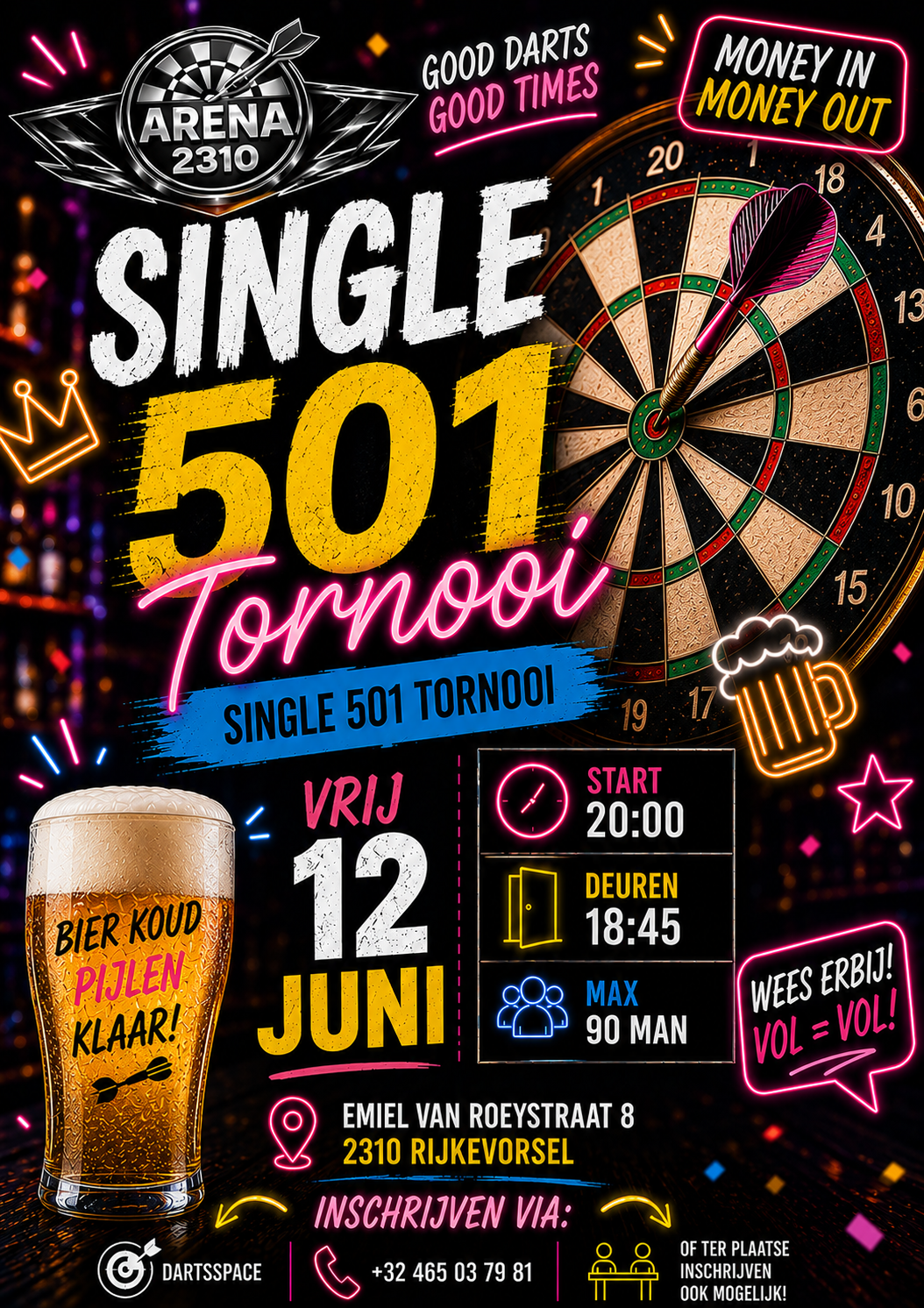 Vrij 12 juni Single 501 money in money out