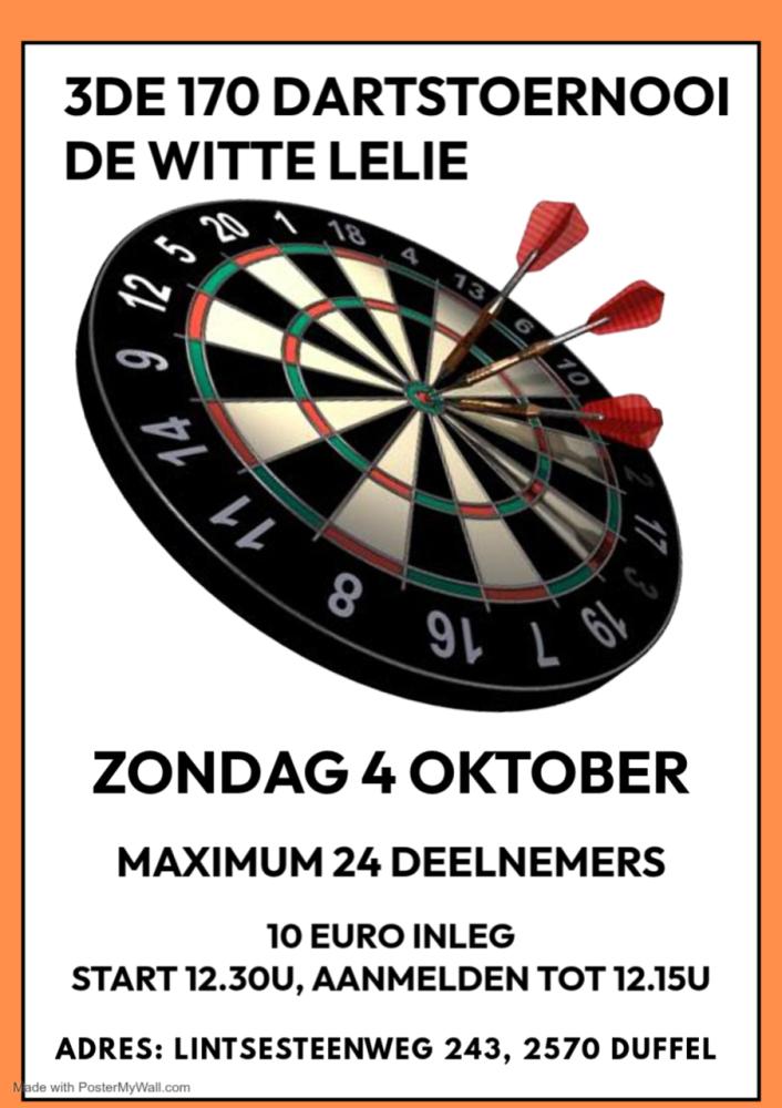 3DE 170 DARTSTOERNOOI DE WITTE LELIE