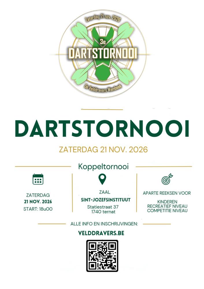 Dartstornooi LRV De Velddravers Wambeek